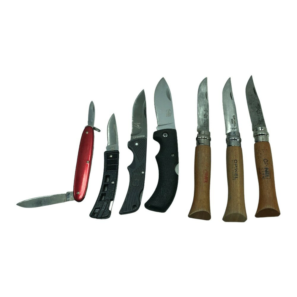 ΣΣ【中古】BUCK バック など フォールディングナイフ 折畳み 7個まとめ Bランク