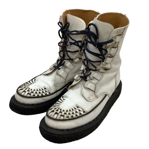 【中古】GEORGE COX ジョージコックス GLAY TERU 6Dリング レースアップブーツ SIZE 8 ホワイト Bランク 【中古】GEORGE COX ジョージコックス GLAY TERU 6Dリング レースアップブーツ SIZE 8 ホワイト Bランク