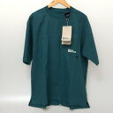 □□【中古】Jack Wolfskin ジャックウルフスキン ヘンプウッドワーカー プルオーバー 半袖ヘンプTシャツ Lサイズ 5033891 エメラルド Aランク