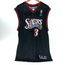 □□【中古】REEBOK リーボック NBA アレン・アイバーソン ユニフォーム スポーツウェア ブラック Bランク