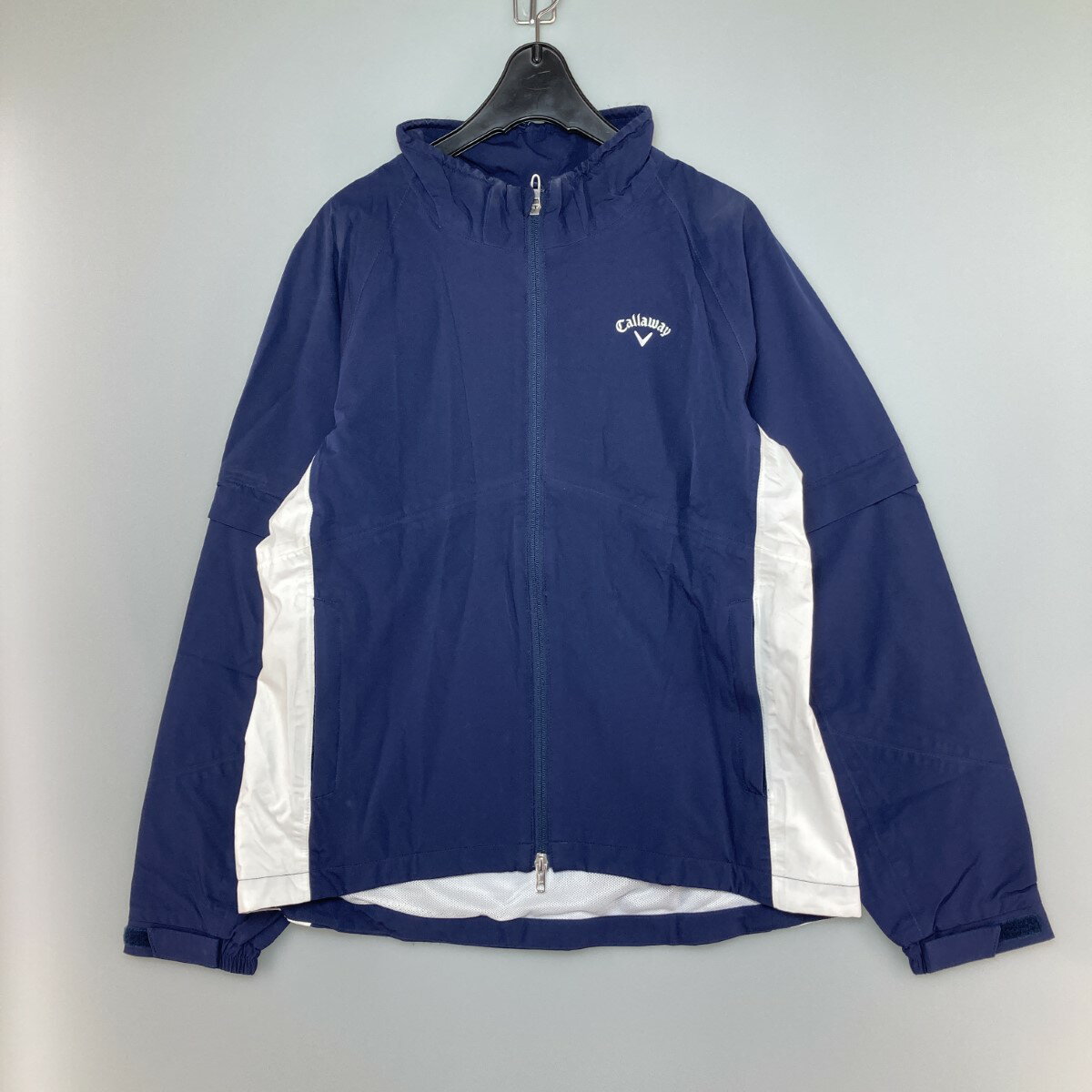 ◎◎【中古】Callaway キャロウェイ レインウェア Mサイズ レディース セットアップ 上下セット 241-9988800 ネイビー Cランク