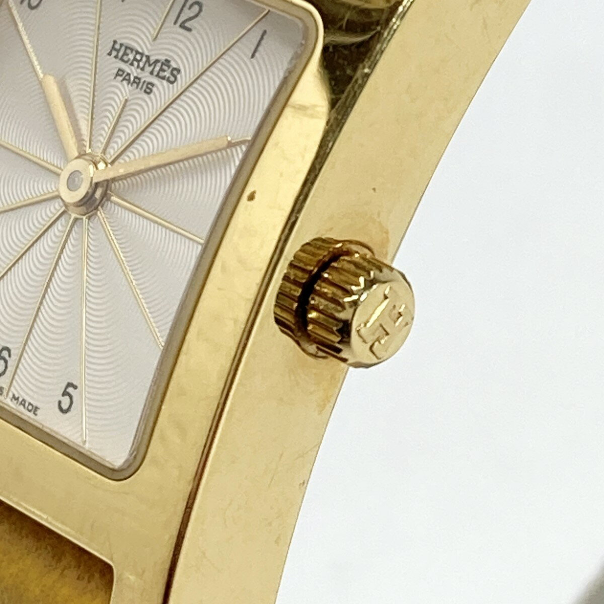 リサイクルビッグバン楽天市場店の☆☆【中古】HERMES エルメス Hウォッチ □B刻印 HH1.201 シルバー文字盤 クォーツ レディース 腕時計 Bランク｜アングル3