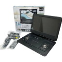 ◆◆【中古】GREEN HOUSE グリーンハウス 14型 フルセグ内蔵 ポータブル DVDプレーヤー GH-PDV14BTG ブラック Aランク