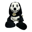 ◆◆【中古】ディズニー オズワルド ぬいぐるみ 110周年 ウォルト・ディズニー展限定 真鍮プレート モノクロ Bランク