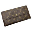 ☆☆【中古】LOUIS VUITTON ルイヴィトン モノグラム ポシェットポルトモネクレディ M61725 長財布 レディース ゴールド金具 Cランク