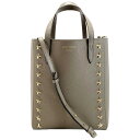 ☆☆【中古】JIMMY CHOO ジミーチュウ スタースタッズ グレー 2WAYミニトートバッグ ショルダーストラップ・袋有 Cランク