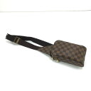 $$【中古】LOUIS VUITTON ルイヴィトン ウエストポーチ ダミエ ジェロニモス 金具欠品 N51994 ブラウン Cランク