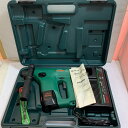 ♭♭【中古】HITACHI 日立 12v コードレスロータリハンマドリル 充電器・充電池1個・ケース付 ニカド電池 長期保管品 DH15DV グリーン Sランク