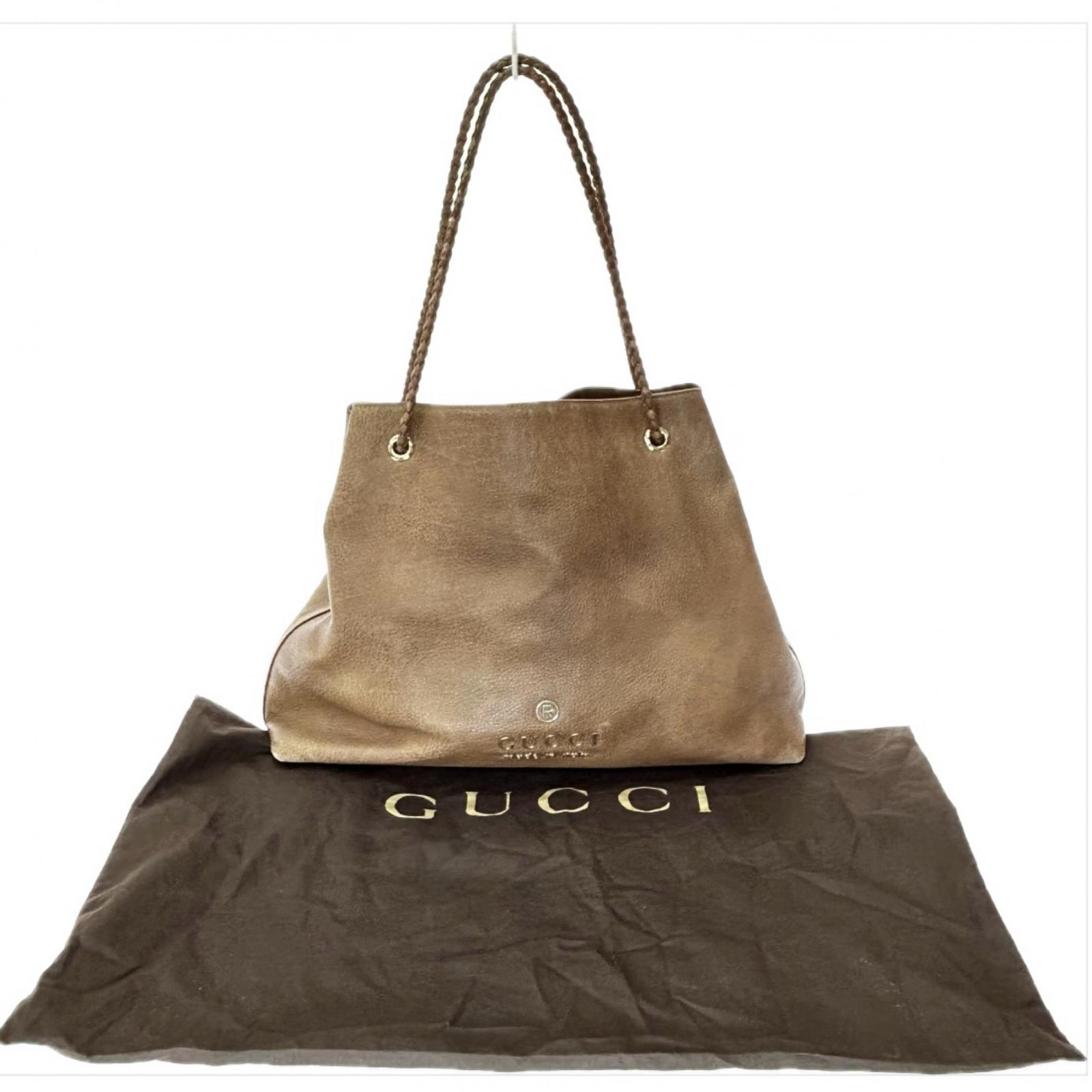 ▼▼【中古】GUCCI グッチ トートバッグ 380118 ブラウン Bランク