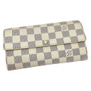 ☆☆【中古】LOUIS VUITTON ルイヴィトン ダミエ・アズール ポルトフォイユ サラ N61735 レディース レザー 長財布 Cランク