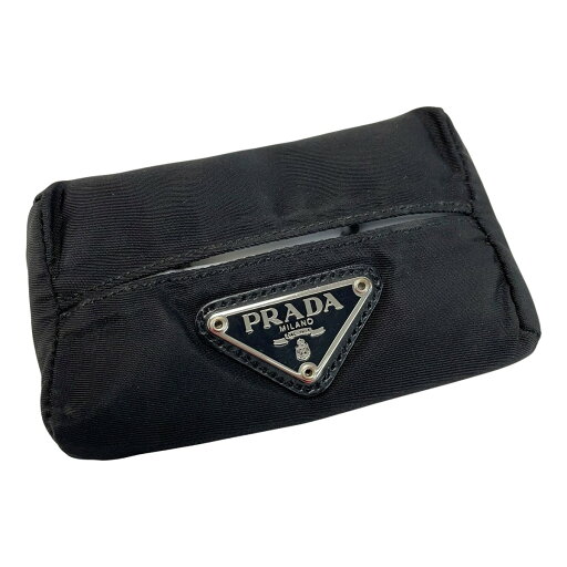 ☆☆【中古】PRADA プラダ ナイロン ブラック ポケットティッシュケース Cランク ☆☆【中古】PRADA プラダ ナイロン ブラック ポケットティッシュケース Cランク