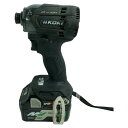 **【中古】HiKOKI ハイコーキ 18v インパクトドライバ マルチボルトバッテリー付 (PSEマーク有) WH18DC ブラック Cランク(4)