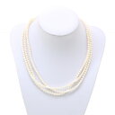$$【中古】田崎真珠 淡水パール3連ネックレス 金具部分K18 Bランク