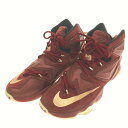 □□【中古】NIKE ナイキ スニーカー レブロン13 27cm 807219-690 エンジ Cランク