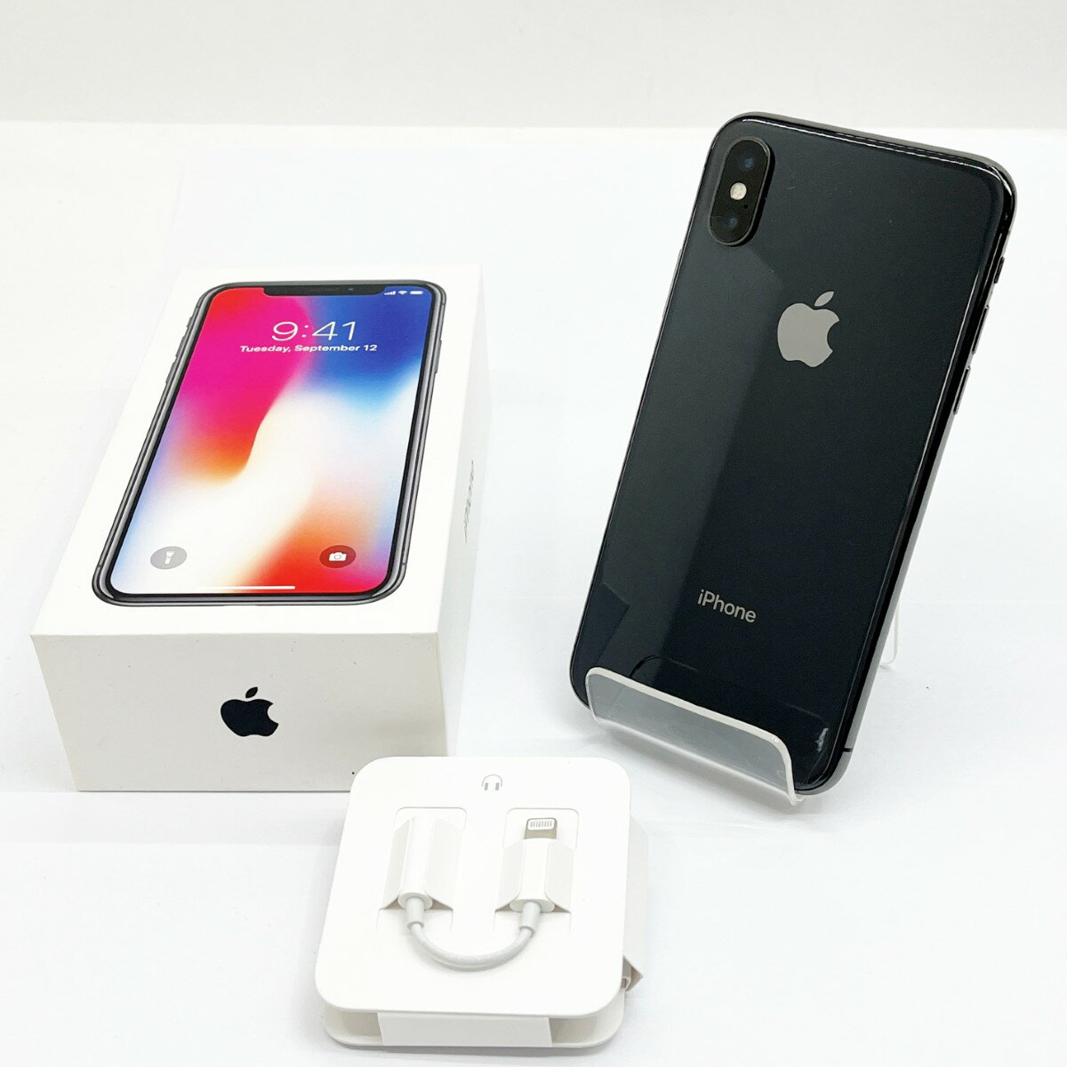 ◆◆【中古】Apple アップル スマートウォッチ iPhoneX Apple 64GB ソフトバンク MQAX2J/A スペースグレー Bランク
