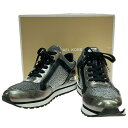 $$【中古】MICHAEL KORS マイケルコース BILLIE TRAINER スニーカー シルバー Bランク