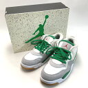 ☆☆【中古】NIKE ナイキ AIR JORDAN 4 RM スニーカー FQ7939-103 ホワイトパイングリーン SIZE 29.5cm メンズ 箱付き Bランク