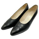 ◆◆【中古】CHANEL シャネル パンプス SIZE 23.5cm アウトソール後付け有り ブラック Cランク