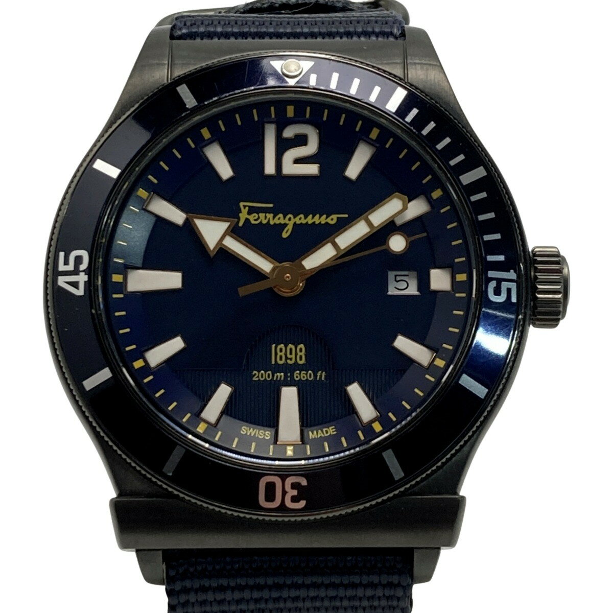 激安!Ferragamoクロノグラフ 1898 ブラック/レッドメンズ腕時計 楽天市場】フェラガモ1898 クオーツ メンズ 時計の通販
