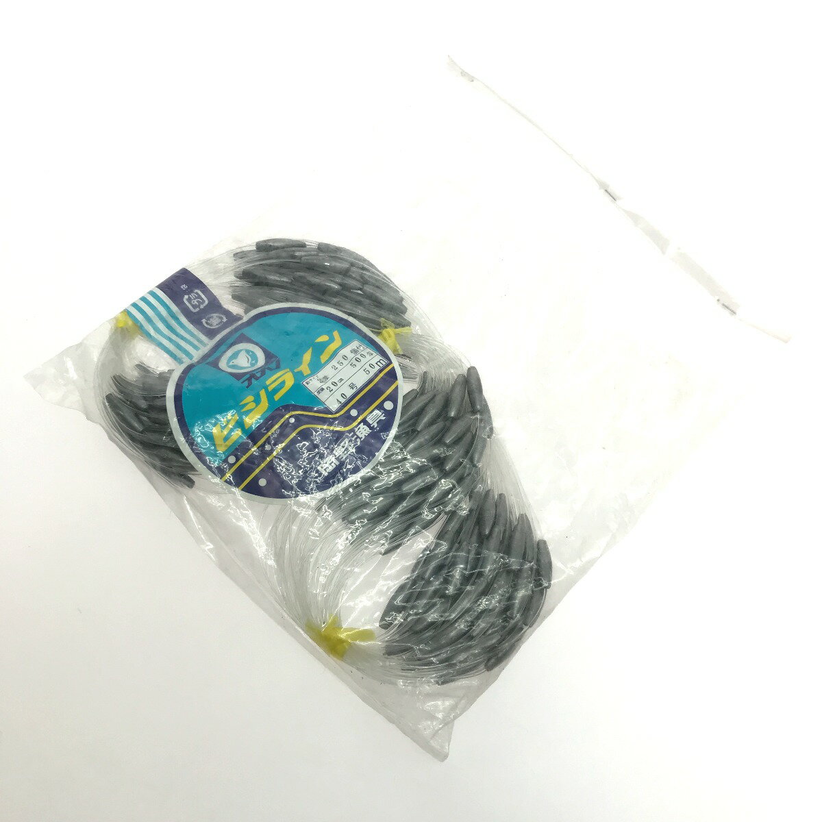 $$【中古】オカノ ビシライン 2匁250個付き 間隔20cm 500匁40号50m Nランク