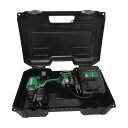 △△【中古】HiKOKI ハイコーキ 充電式インパクトドライバ WH12DD グリーン 10.8v 充電器・充電池2個・ケース付 Aランク