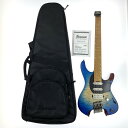##【中古】IBANEZ アイバニーズ ヘッドレス エレキギター QX54QM-BSM ソフトケース付 キズ・サビ有 Bランク