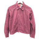 □□【中古】40~50s GROVE ST.LOUIS ジャケット スイングトップ バネ式片爪CROWNジッパー 古着 ワインレッド Cランク
