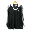 □□【中古】adidas Originals アディダスオリジナルス シャツ ロングスリーブゲームシャツ 2XL IZ4808 ブラック Bランク
