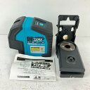 ЗЗ【中古】山真 単三電池×4 レーザー下げ振りグリーン 下げ振りアダプター・ケース付 ※校正歴不明 (2) SG-GP2 ブルー Bランク