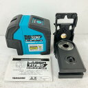ЗЗ【中古】山真 単三電池×4 レーザー下げ振りグリーン 下げ振りアダプター・ケース付 ※校正歴不明 (1) SG-GP2 ブルー Bランク