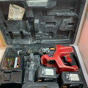 ♭♭【中古】MAX マックス 充電式ブラシレスハンマドリル 充電器・充電池2個・ケース付 キズ、ヨゴレあり PJ-R265 レッド Cランク