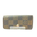 ▼▼【中古】LOUIS VUITTON ルイヴィトン ユニセックス 4連キーケース ダミエ ミュルティクレ4 N62631 ブラウン Bランク