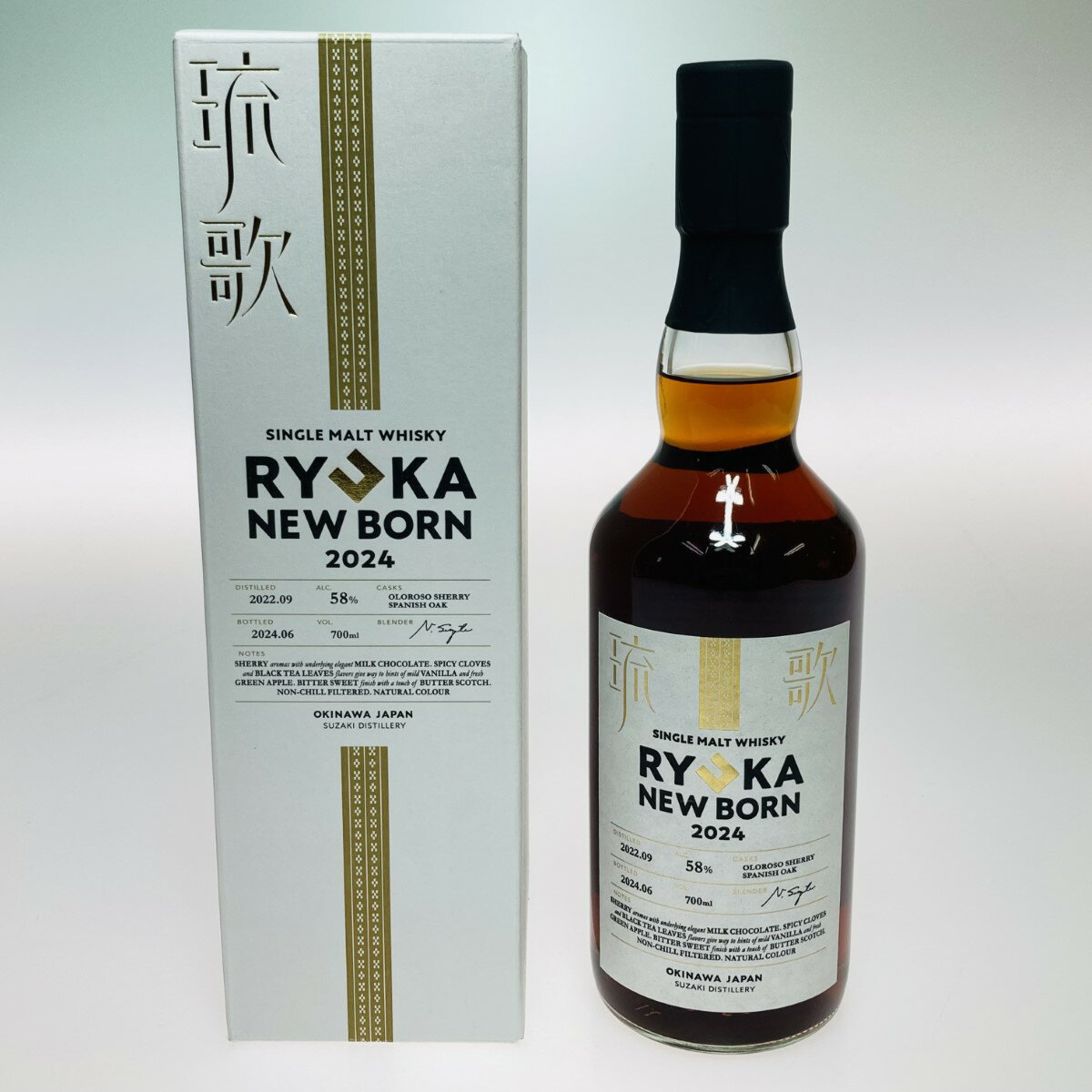 リサイクルビッグバン楽天市場店の◎◎【中古】【北海道内限定発送】 琉歌 NEW BORN 2024 ジャパニーズ ウイスキー 700ml 58% 箱付 203 Sランク 未開栓｜アングル2