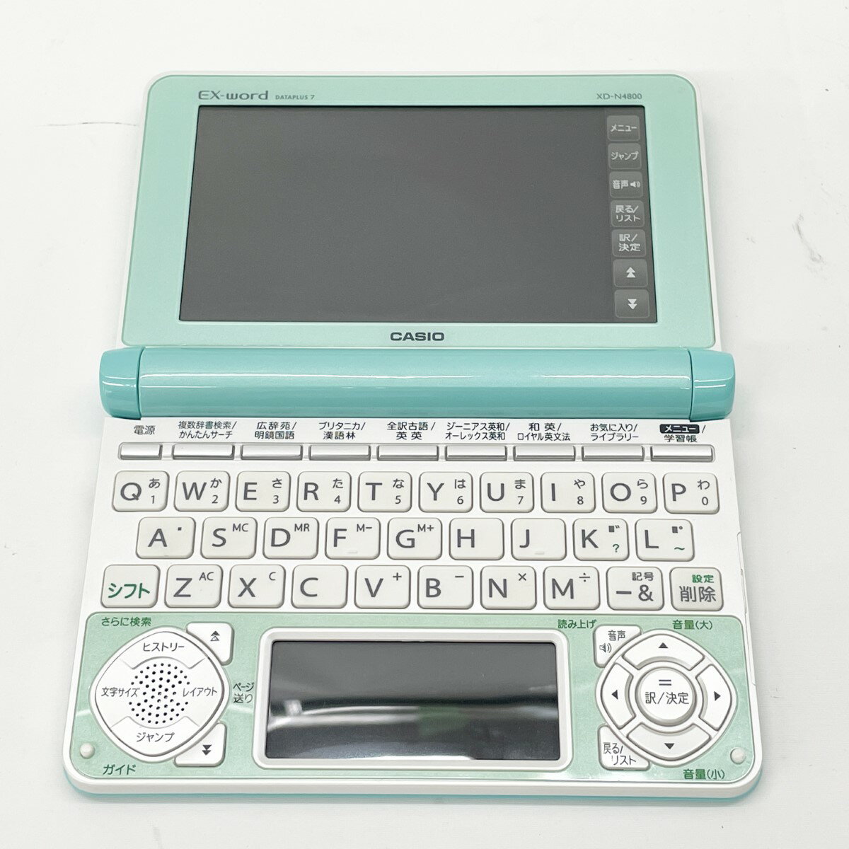 〇〇【中古】CASIO カシオ エクスワード 計算機 電子辞書 XD-N4800 ライトグリーン Bランク