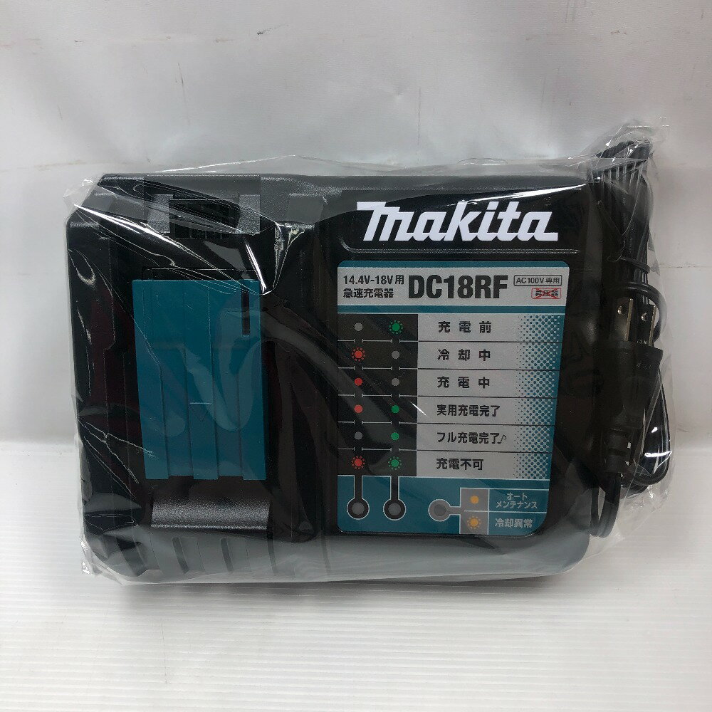 ◇◇【中古】MAKITA マキタ 工具関連用品 バッテリー充電器 未使用品(S) DC18RF ブラック Sランク