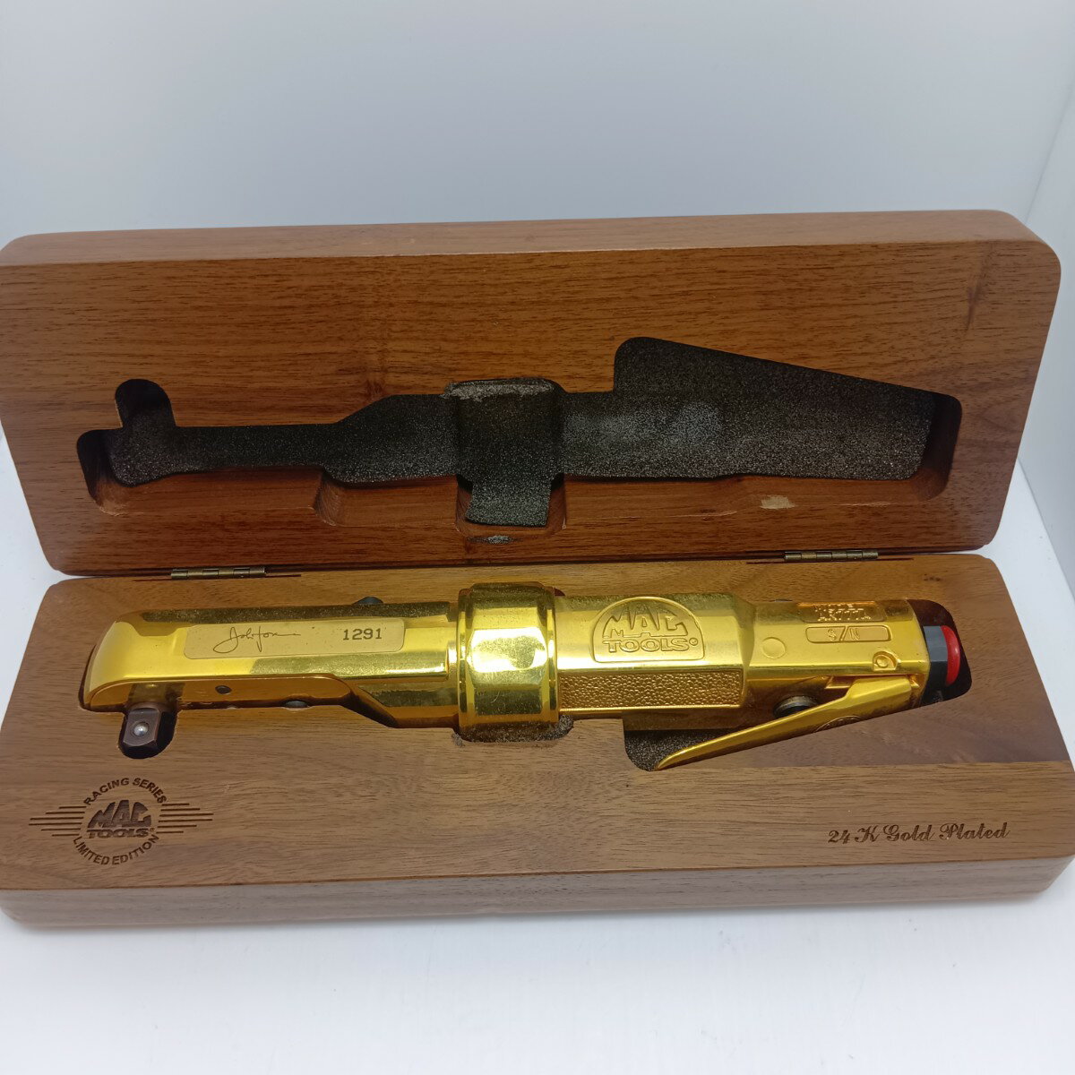 【中古】MAC TOOLS マック エアラチェット MAC TOOLS 未使用品(S) ケース付 常圧 1997年製24Kメッキ レ..