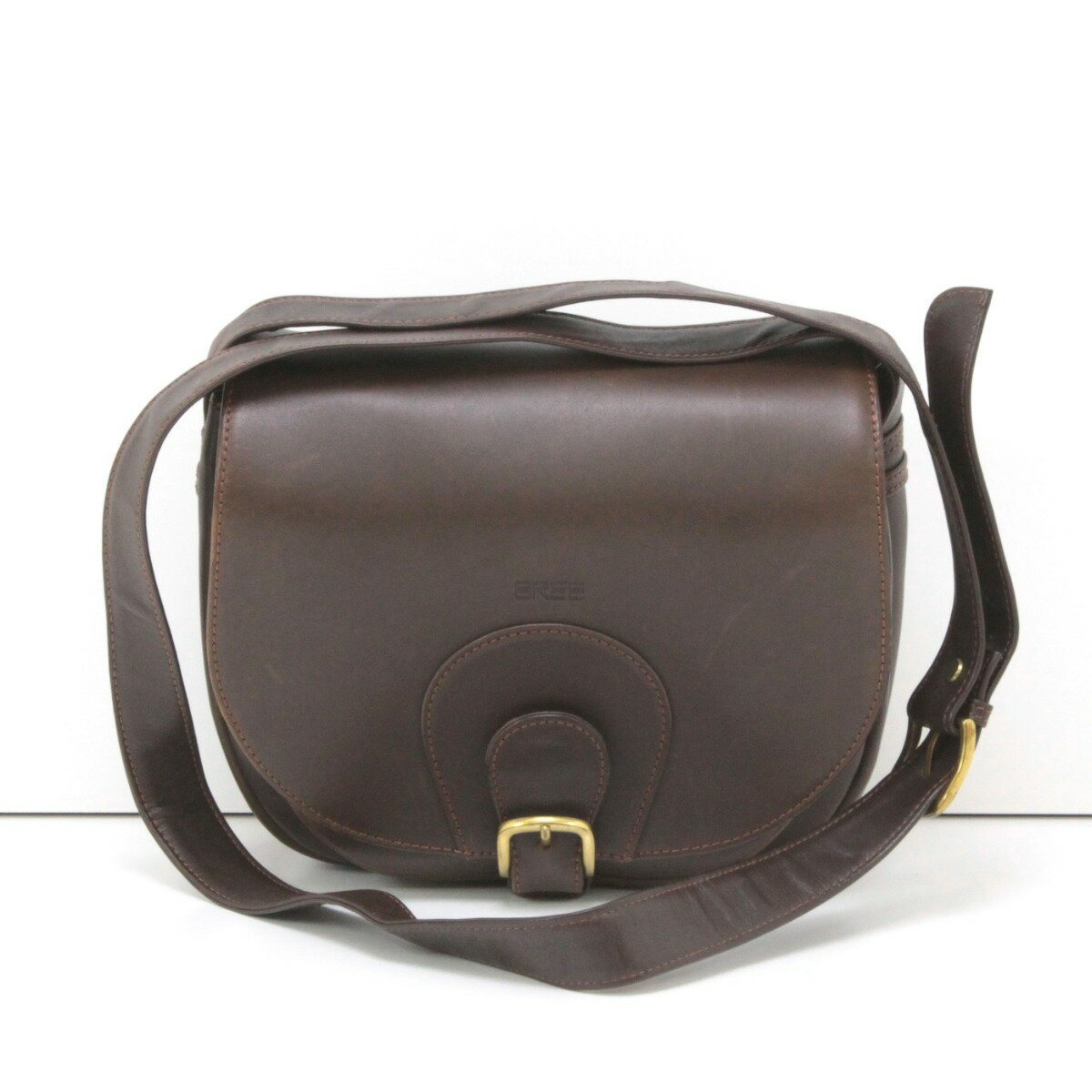 $$【中古】BREE ブリ ショルダーバッグ ダークブラウン Cランク