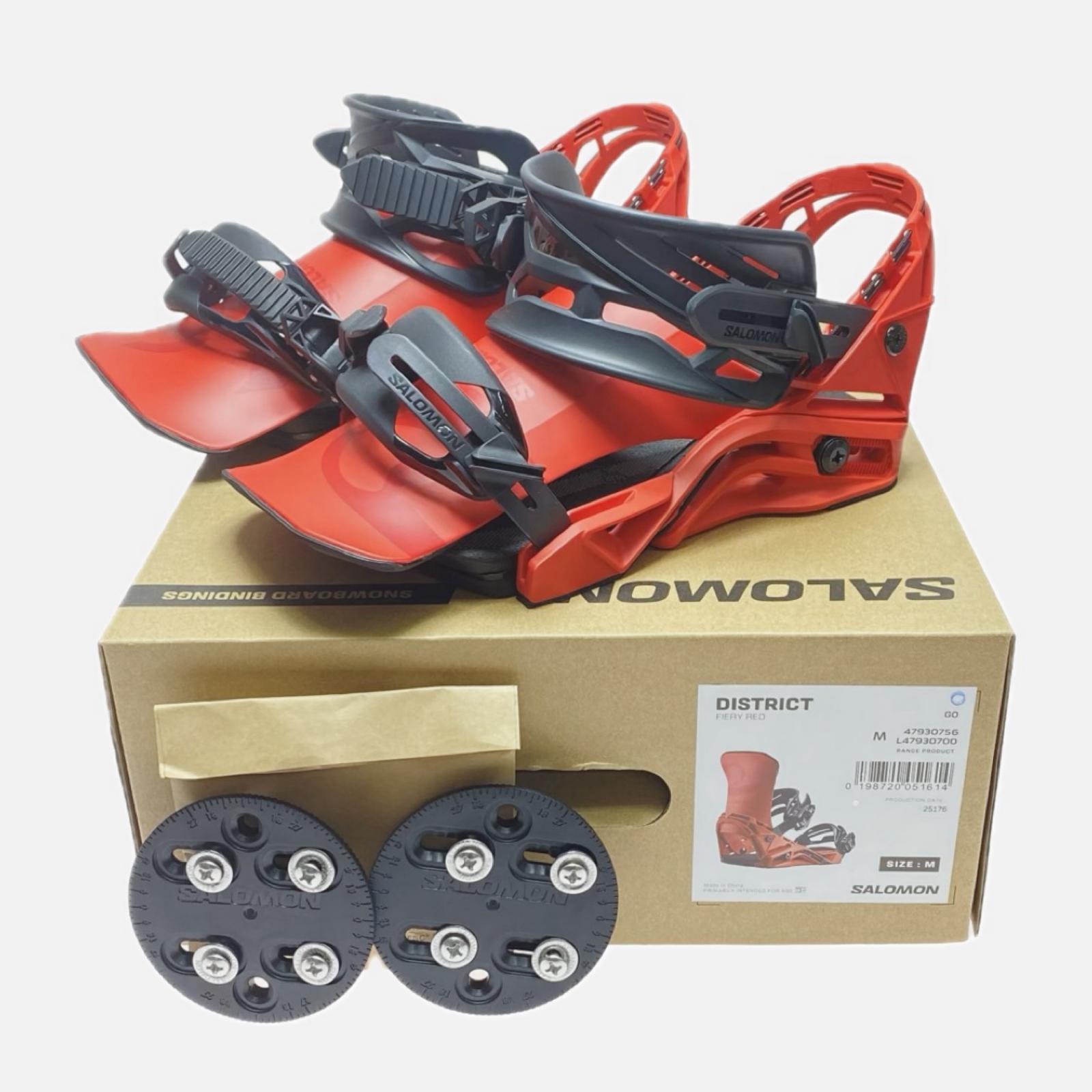 §§【中古】SALOMON サロモン ビンディング SIZE M レッド 開封品(S) DISTRICT 47930756 レッド Sランク