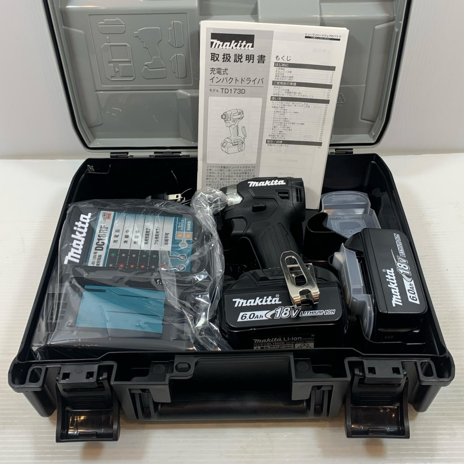 κκ【中古】MAKITA マキタ 電動工具 インパクトドライバ コードレス式 18v 530403 TD173DRGXB ブラック Sランク