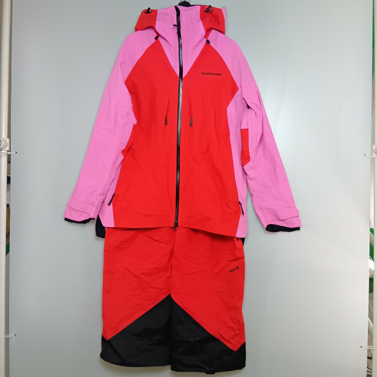 ◎◎【中古】paek performance スキーウェア 上下セット レディース サイズM ピンク×レッド×ブラック Bラ..