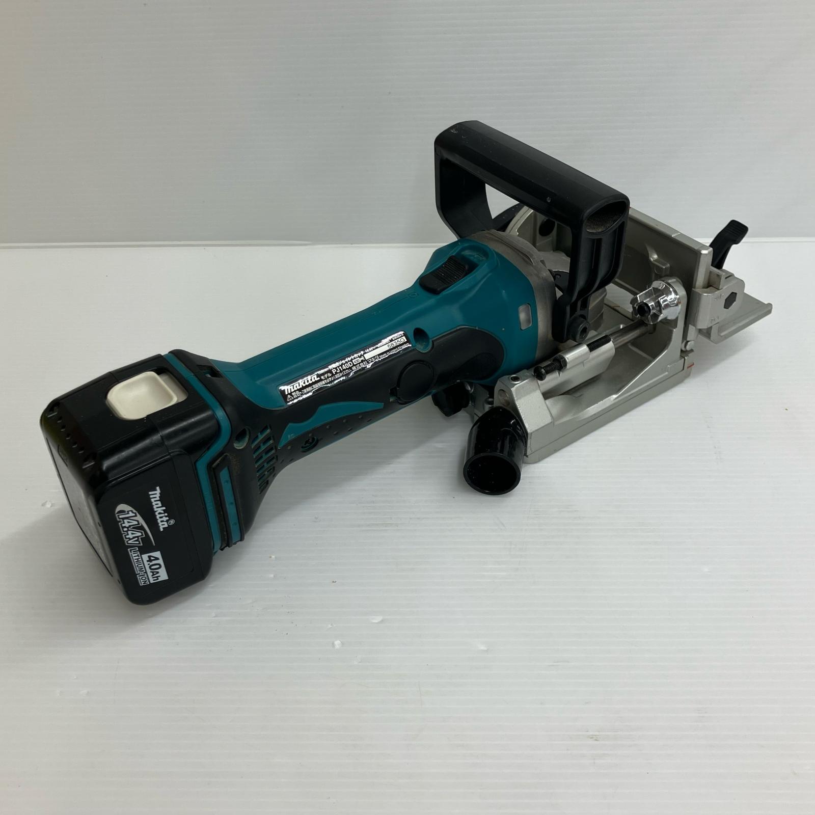 ДД【中古】MAKITA マキタ コードレス式 ジョイントカッタ 14.4v 4.0Ah 充電池1個付 PJ140D ブルー Bラ..