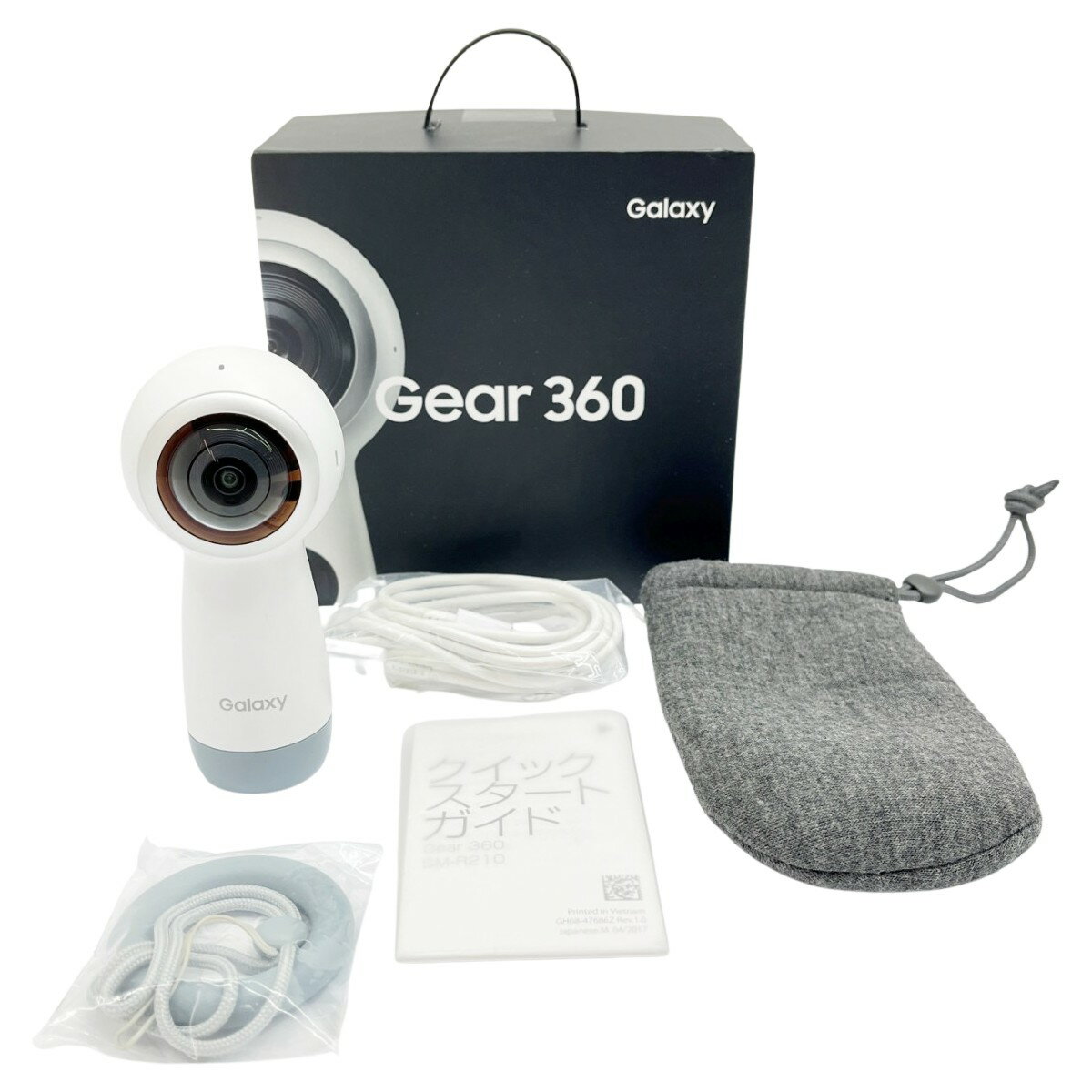 ◆◆【中古】SAMSUNG サムスン アクションカメラ 4K対応360°カメラ Gear360 SM-R210NZWAXJP ホワイト Bランク