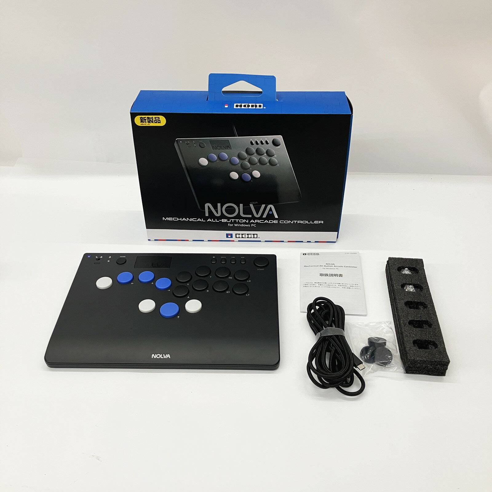 〇〇【中古】HORI ホリ NOLVA Mechanical All-Button Arcade Controller for Windows PC レバーレスコントローラー Bランク