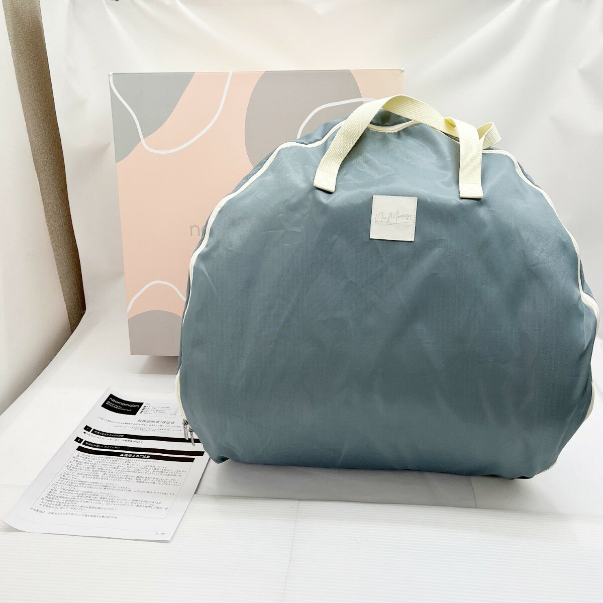 ◆◆【中古】neomamaism ネオママイズム ベッドインベッド 折り畳み式 ベビーベッド グレー Bランク