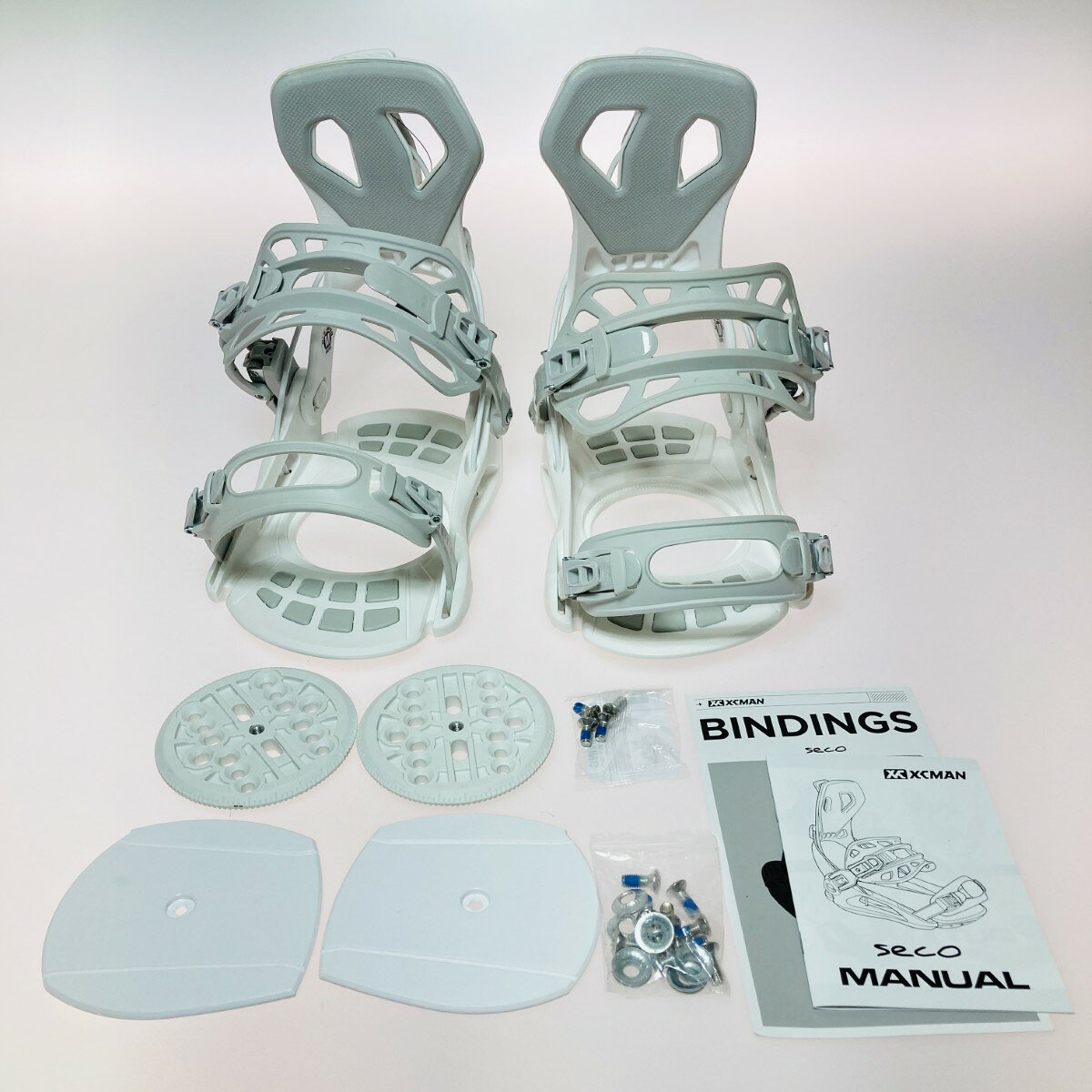 ◎◎【中古】XCMAN 360 seco リアステップ式 スノーボードビンディング サイズM 男女兼用 ホワイト Bランク