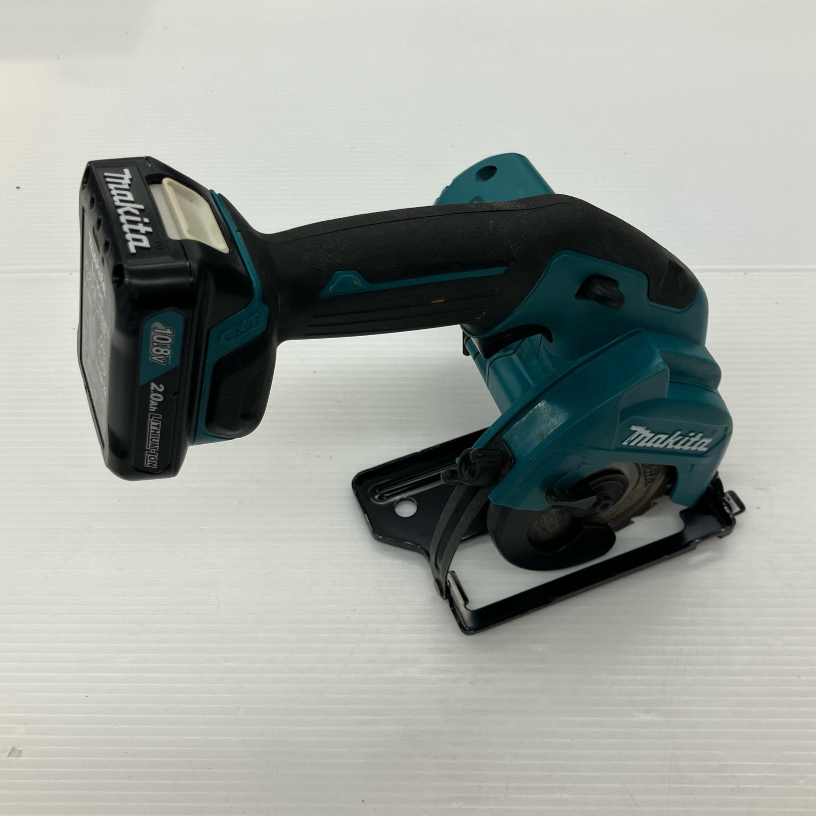 ДД【中古】MAKITA マキタ コードレス式丸のこ 85mm 10.8v 2.0Ah 充電池1個付 HS301D ブルー Bランク