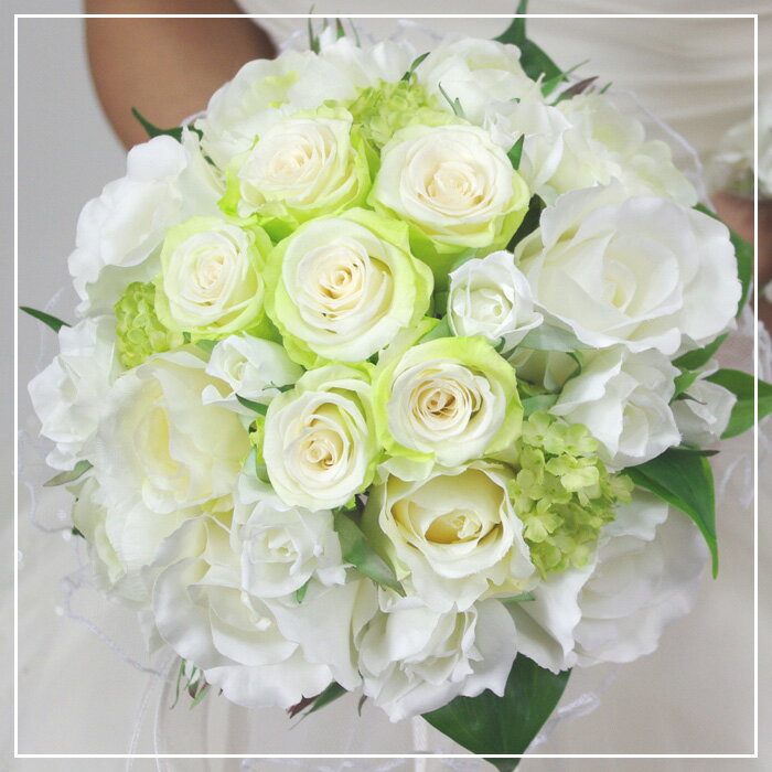 ■ホワイトプリザブーケ ブートニア ヘッドドレス 結婚式 ウェディング シルクフラワー アートフラワー 造花 写真撮り…