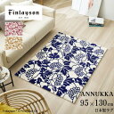 【新発売♪】Finlayson フィンレイソン ANNUKKA アンヌッカ マット ラグ 95×130cm 洗える 北欧 おしゃれ 滑りにくい ピンク ネイビー...