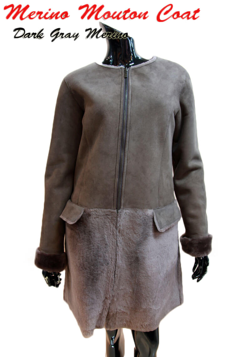 コンビフロントジッパー ムートンコート レディース 毛皮コート ムートンウェア ムートン コート アウター リアルムートンコート ムートンウエア