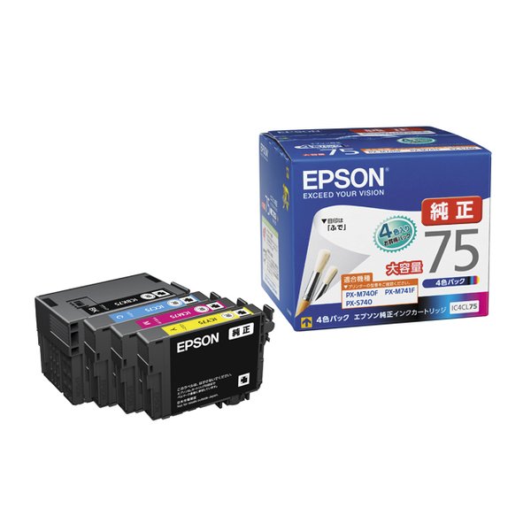 Rakuten - インクカートリッジ　IC4CL75　4色パック　EPSON　純正品　JAN　4988617165670